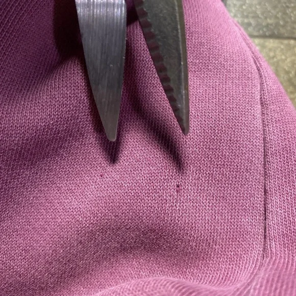 Anthropologie Pilcro Flynn Hoodie Women's Medium Raspberry Pleated French Terry - Picture 9 of 9